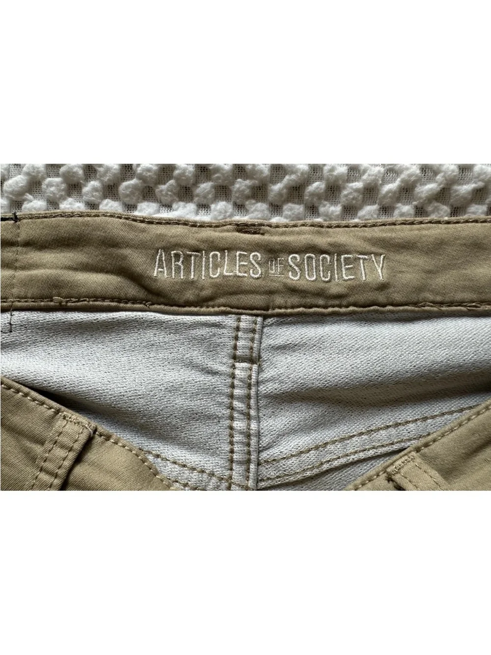 Articles OF Society Men’s 34x30 Baggy Fit Denim British Khaki Jeans